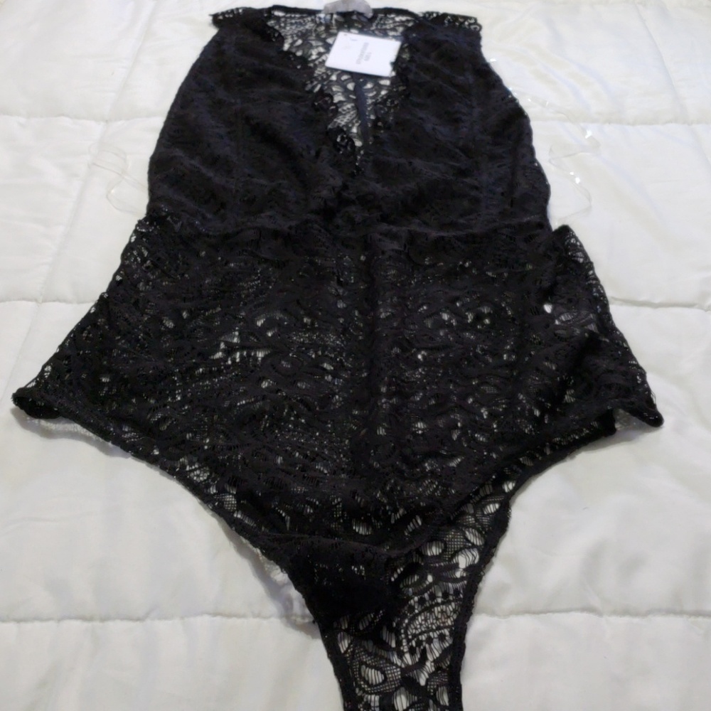 NWT lace racer back onesie